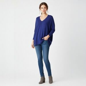 Eileen Fisher Merino Wool Oversized Sweater - Boxy Fit Minimalist Lagenlook - S